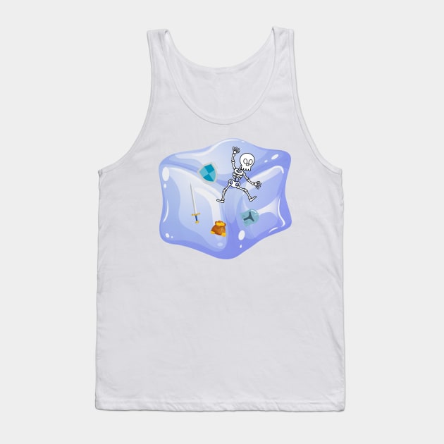 Gelatinous Cube - Blue Tank Top by NerdySparkleGoth